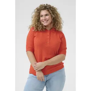 Women's polo shirt KAFFE Curve Oliviana image-1