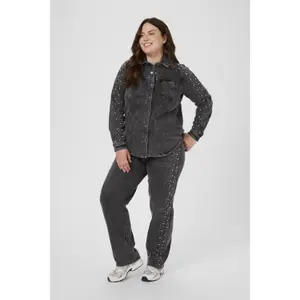 Straight Jeans for Women KAFFE Curve KCPetri image-3