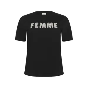 Women's T-shirt KAFFE Curve KCAriana image-0