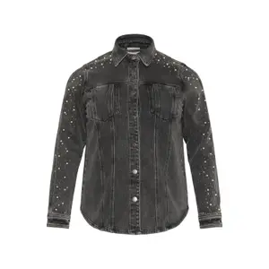Chemise manches longues en jean femme KAFFE Curve Petri image-0