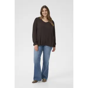 Long sleeve blouse for women KAFFE Curve Tina Ami image-2