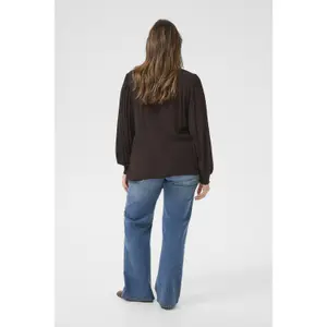 Long sleeve blouse for women KAFFE Curve Tina Ami image-4