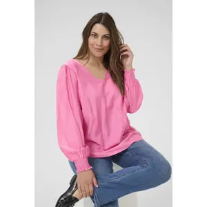 Long sleeve blouse for women KAFFE Curve Sofia image-3