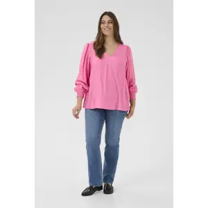 Long sleeve blouse for women KAFFE Curve Sofia image-2
