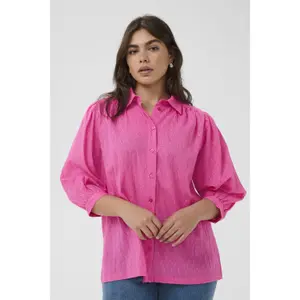 Women's long sleeve shirt KAFFE Curve Gabby image-1