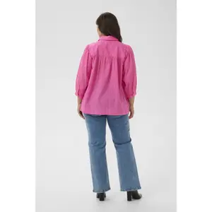 Women's long sleeve shirt KAFFE Curve Gabby image-4