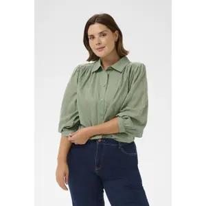 Women's long sleeve shirt KAFFE Curve Gabby image-1