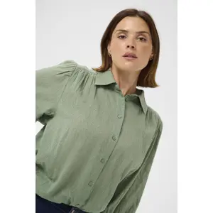 Women's long sleeve shirt KAFFE Curve Gabby image-5