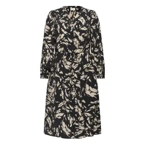 Long sleeve shirt dress for women KAFFE Curve Olla image-0