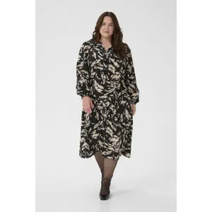 Long sleeve shirt dress for women KAFFE Curve Olla image-1