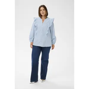 Women's blouse KAFFE Curve KCLenia Flounce image-1