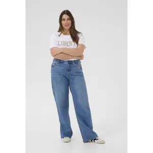 Women's wide leg jeans KAFFE Curve Leoana image-2