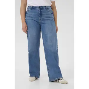 Women's wide leg jeans KAFFE Curve Leoana image-1