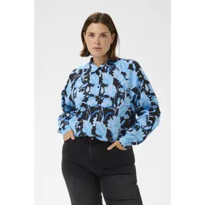Women's long sleeve shirt KAFFE Curve Sasja image-1