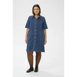Women's denim dress KAFFE Curve KCleni image-1