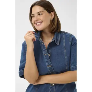 Women's denim dress KAFFE Curve KCleni image-5