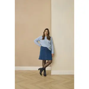 Denim skirt for women KAFFE Curve KCLeni image-3