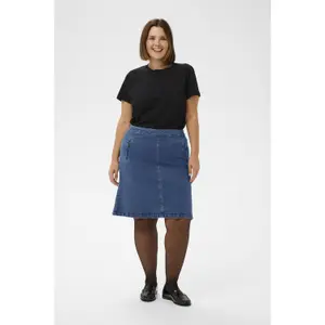 Denim skirt for women KAFFE Curve KCLeni image-1