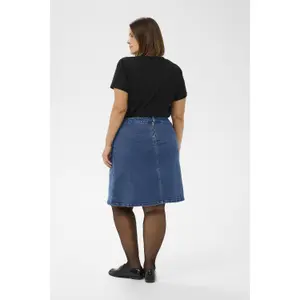 Denim skirt for women KAFFE Curve KCLeni image-6