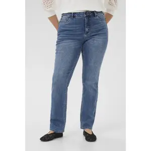 Women's straight jeans KAFFE Curve Dina image-1