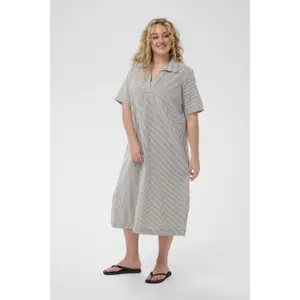 Women's striped dress KAFFE Curve Nana image-3