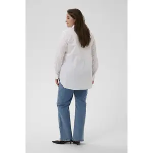 Women's long sleeve shirt KAFFE Curve Claina Long image-4