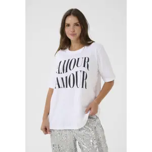 Women's T-shirt KAFFE Curve Chari image-1