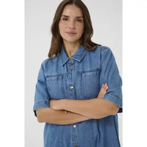 Women's denim dress KAFFE Curve KCvalia image-5