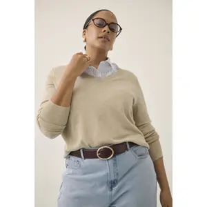 Jersey de manga larga para mujer KAFFE Curve Lizzy NO image-5