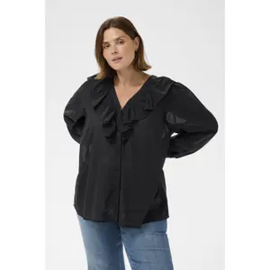 Women's blouse KAFFE Curve Lana Frill image-1