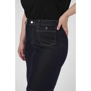 Denim skirt for women KAFFE Curve KCRoria image-6