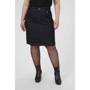 Denim skirt for women KAFFE Curve KCRoria image-3