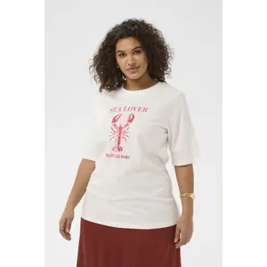 Γυναικείο T-shirt KAFFE Curve KCAlana image-1