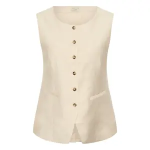 Sleeveless jacket for women KAFFE Curve KCAnetti image-0