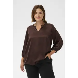 Women's blouse KAFFE Curve Amira Frill image-1
