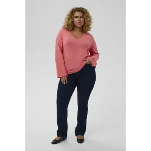 Women's V-neck sweater KAFFE Curve Cjilanda image-1