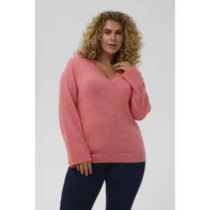 Women's V-neck sweater KAFFE Curve Cjilanda image-2