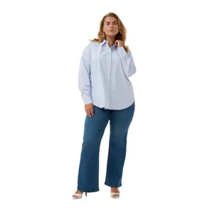 Women's long sleeve shirt KAFFE Curve Kcesther image-1