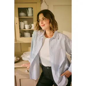 Women's long sleeve shirt KAFFE Curve Kcesther image-6