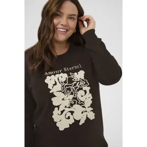 Sweatshirt Damen KAFFE Curve Kcroselda image-2