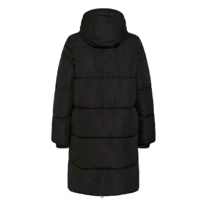 Women's long hooded down jacket KAFFE Curve Nikole image-1