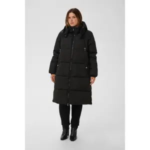 Women's long hooded down jacket KAFFE Curve Nikole image-3