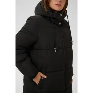 Women's long hooded down jacket KAFFE Curve Nikole image-5