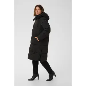 Women's long hooded down jacket KAFFE Curve Nikole image-6