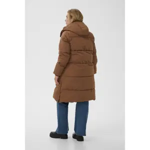 Women's long hooded down jacket KAFFE Curve Nikole image-6