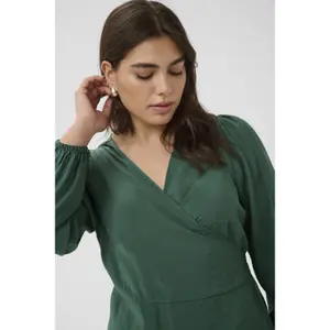 Wrap dress for women KAFFE Curve Kcruby image-5