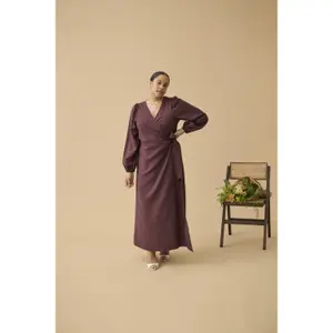 Wrap dress for women KAFFE Curve Kcruby image-4