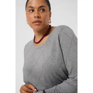 Woman sweater KAFFE Curve Lizzy Argyle image-3