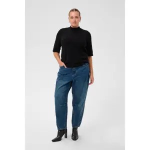Knitted jumper for women KAFFE Curve Lizzy Argyle image-4