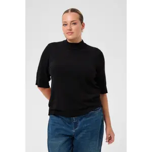 Knitted jumper for women KAFFE Curve Lizzy Argyle image-6
